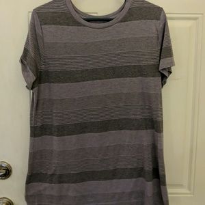 Mossimo XL lavender and gray stripe shirt
